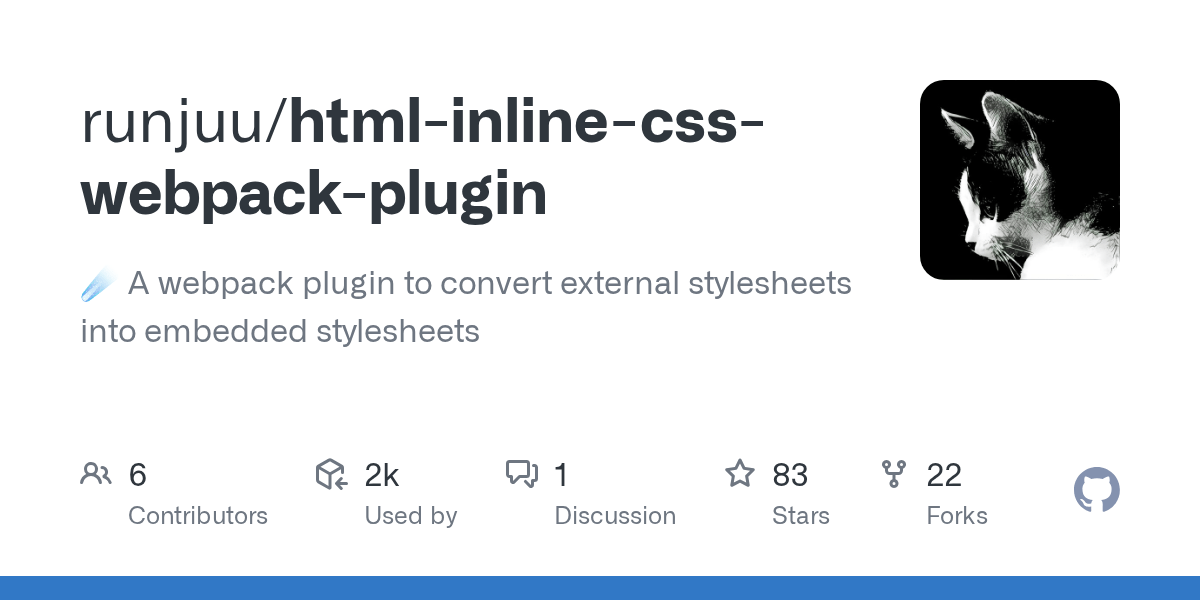 GitHub runjuu/htmlinlinecsswebpackplugin ☄️ A webpack plugin for