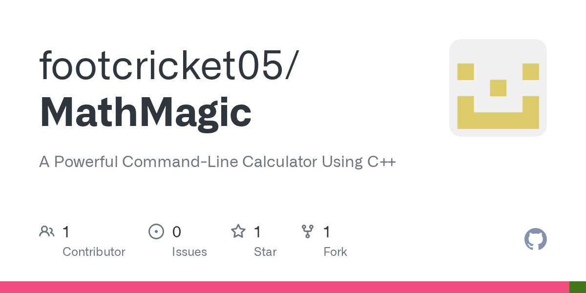 GitHub footcricket05/MathMagic A Powerful CommandLine Calculator