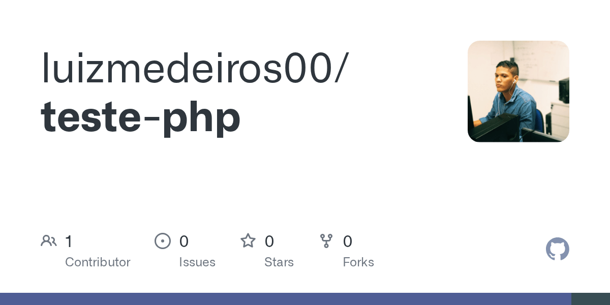 GitHub luizmedeiros00/testephp