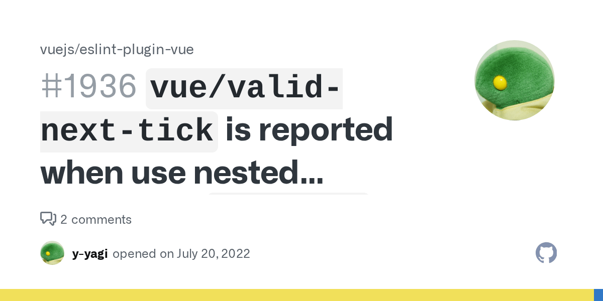 `vue/validnexttick` is reported when use nested callback + `nextTick