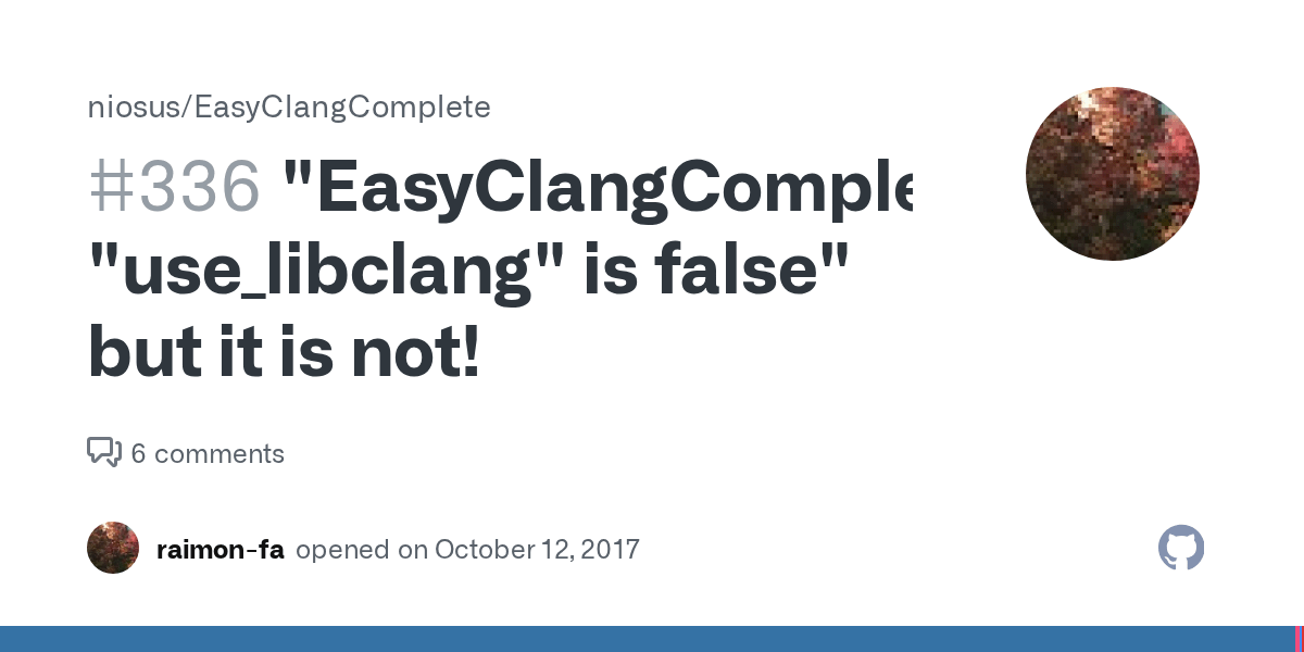 "use_libclang" is false" but it is not! · Issue