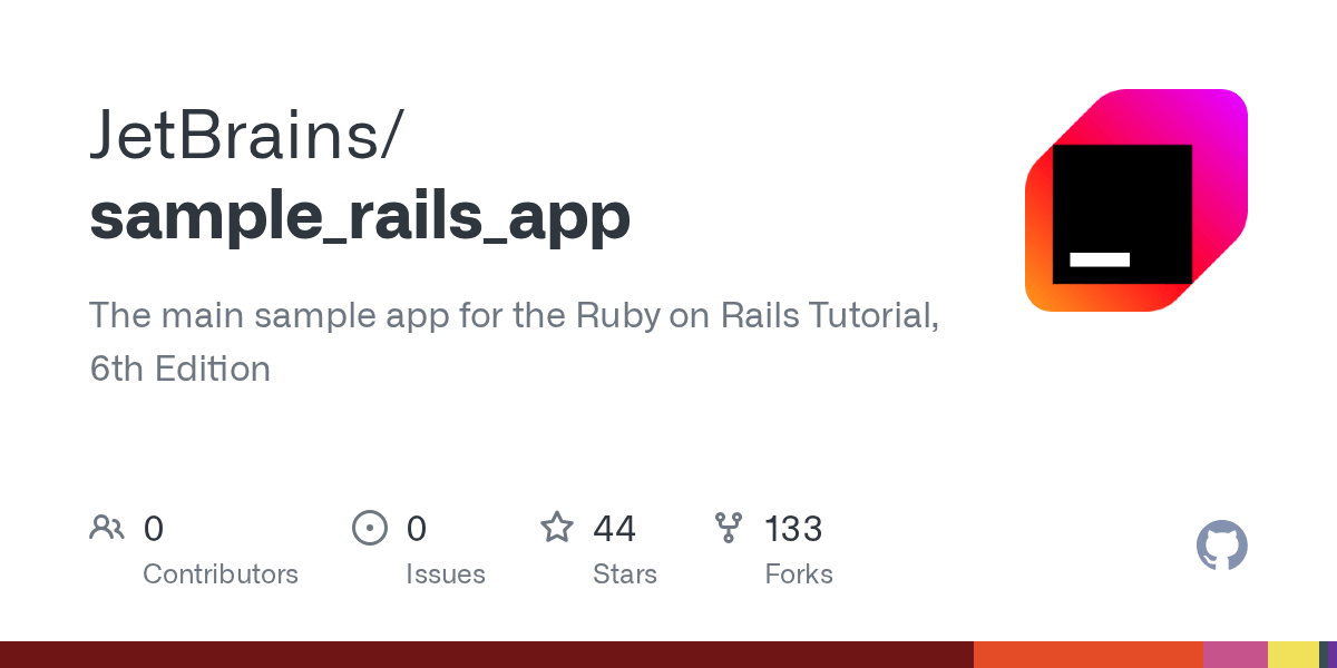 GitHub JetBrains/sample_rails_app The main sample app for the Ruby