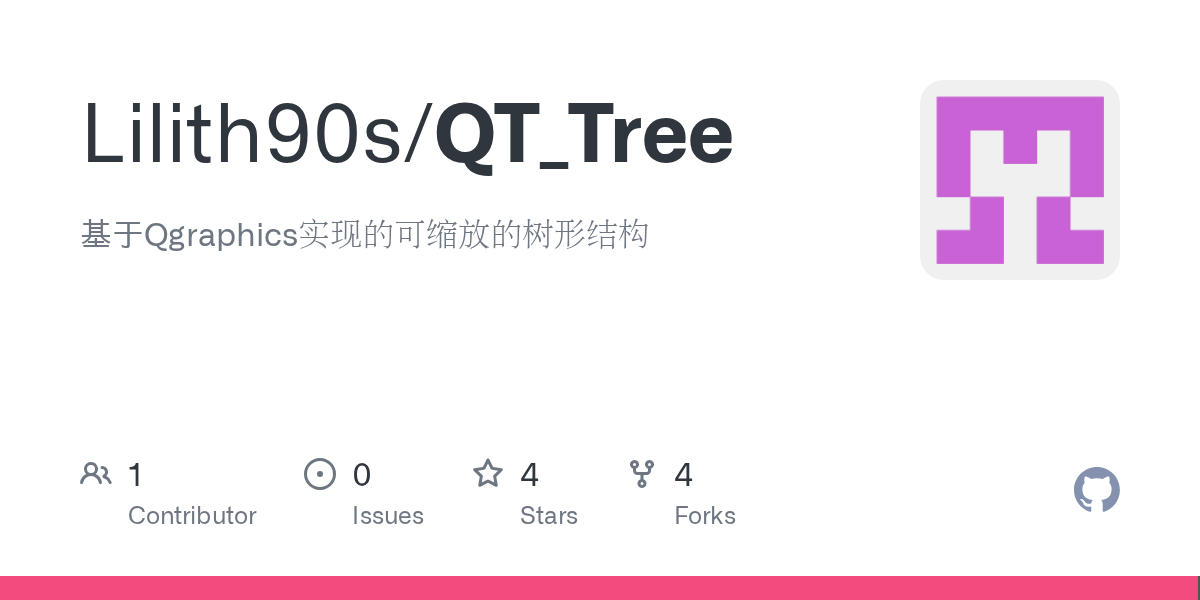 GitHub Lilith90s/QT_Tree 基于Qgraphics实现的可缩放的树形结构