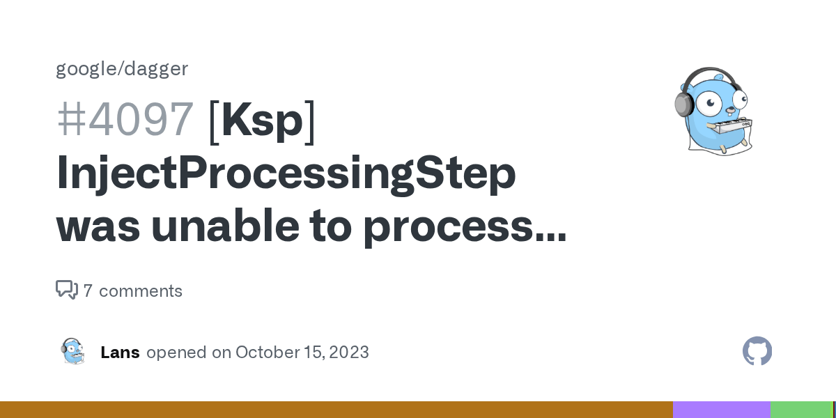 [Ksp] InjectProcessingStep was unable to process 'test' because 'error