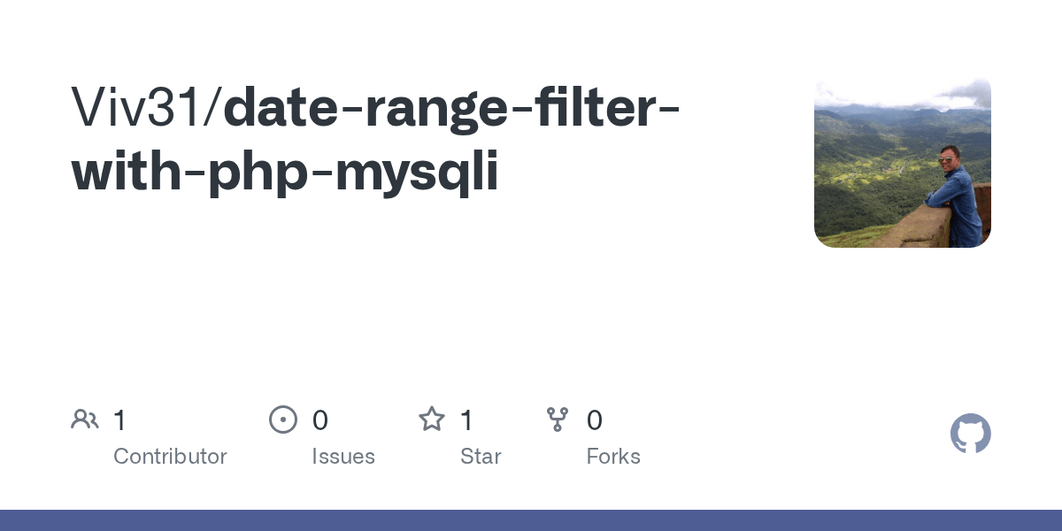 daterangefilterwithphpmysqli/index.php at main · Viv31/daterange