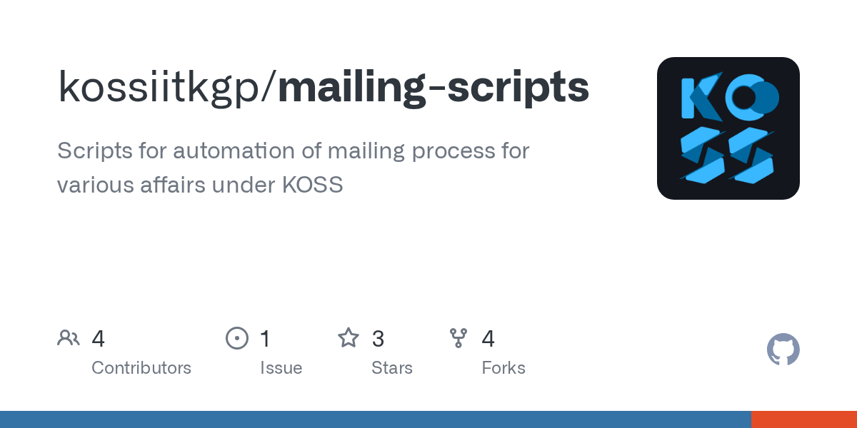 GitHub kossiitkgp/mailingscripts Scripts for automation of mailing