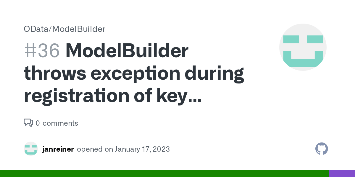 ModelBuilder throws exception during registration of key property of
