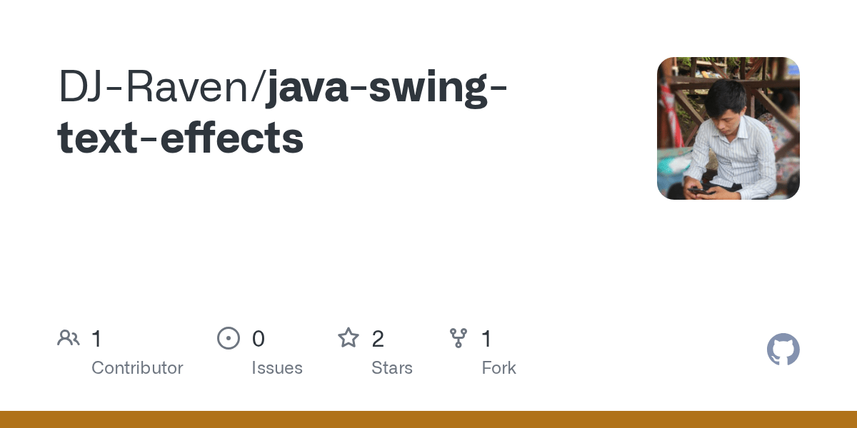 GitHub DJRaven/javaswingtexteffects