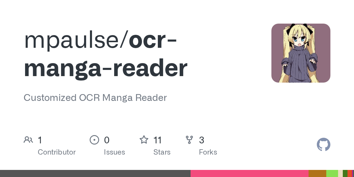 GitHub mpaulse/ocrmangareader Customized OCR Manga Reader