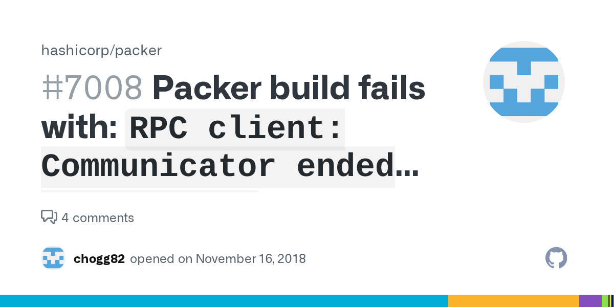 Packer build fails with `RPC client Communicator ended with 16001