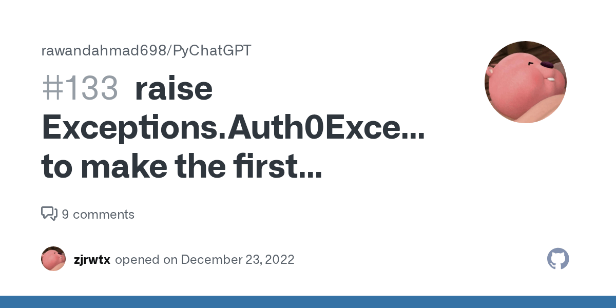 raise Exceptions.Auth0Exception("Failed to make the first request, Try