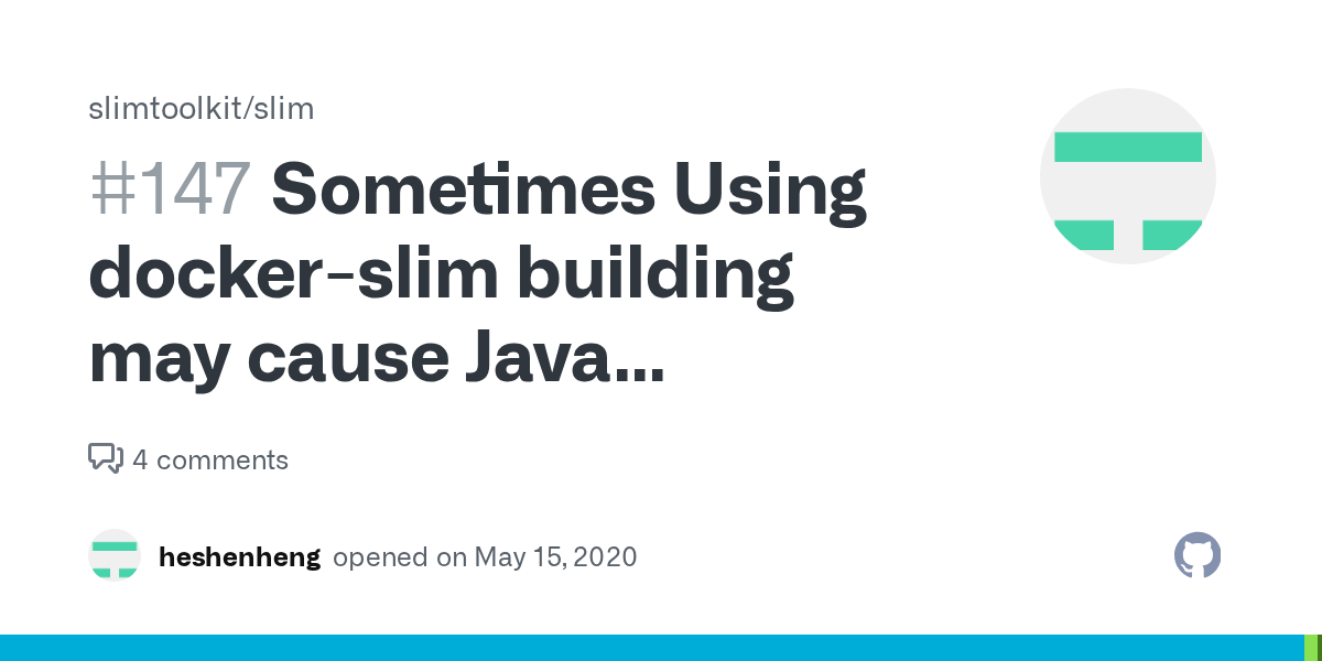 Sometimes Using dockerslim building may cause Java application startup