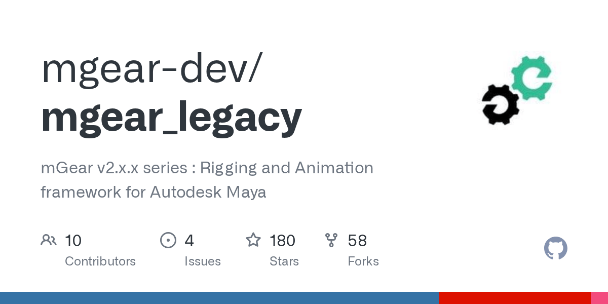 GitHub mgeardev/mgear_legacy mGear v2.x.x series Rigging and Animation framework for Autodesk Maya
