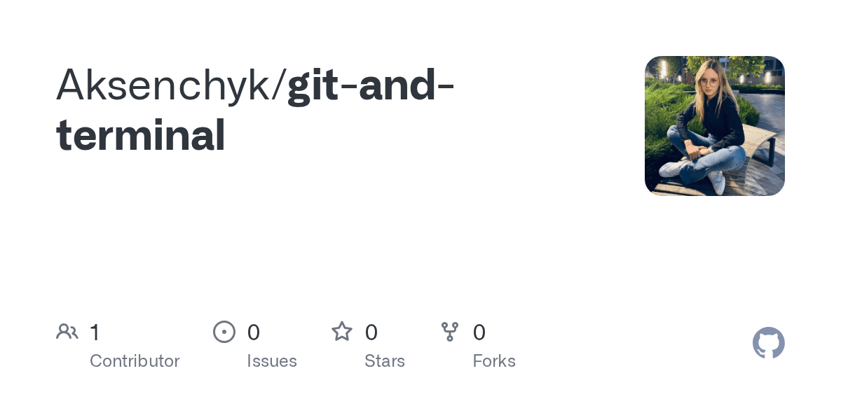 GitHub Aksenchyk/gitandterminal