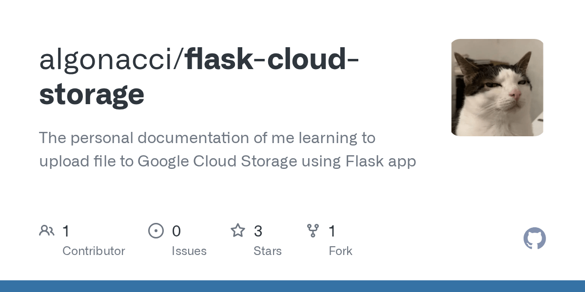 GitHub algonacci/flaskcloudstorage The personal documentation of