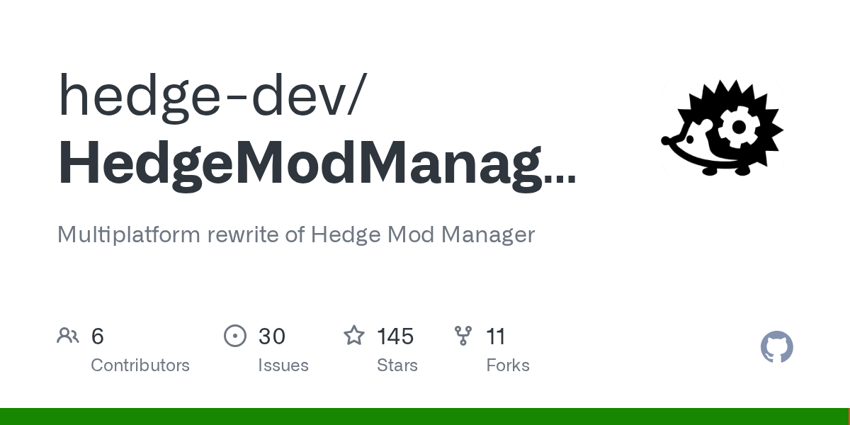 GitHub hedgedev/HedgeModManager Multiplatform rewrite of Hedge Mod Manager