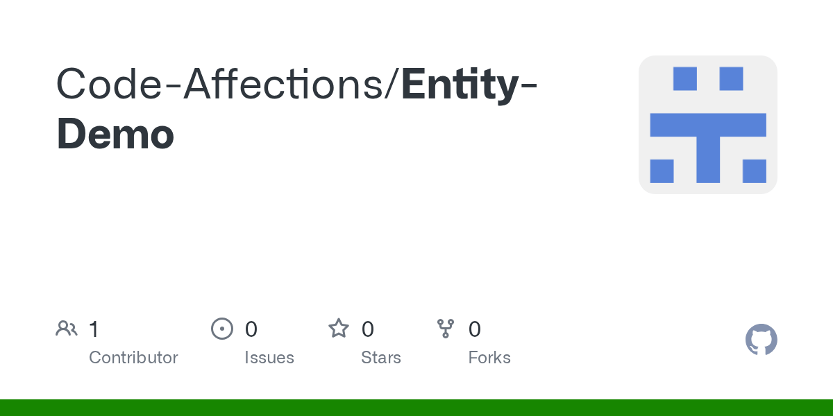 GitHub CodeAffections/EntityDemo