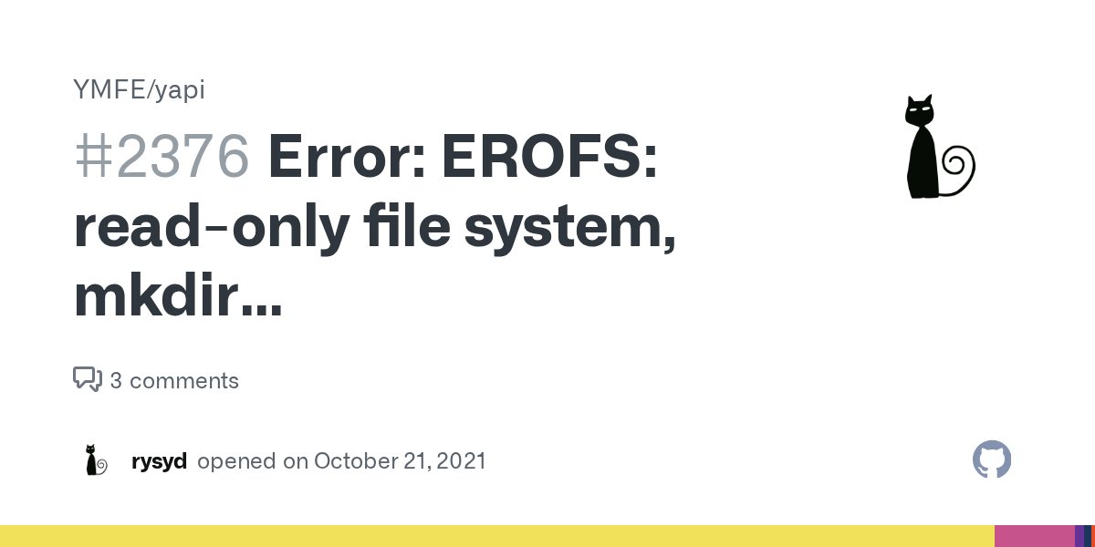 Error EROFS readonly file system, mkdir '/sys/fs/cgroup/cpu/safeify