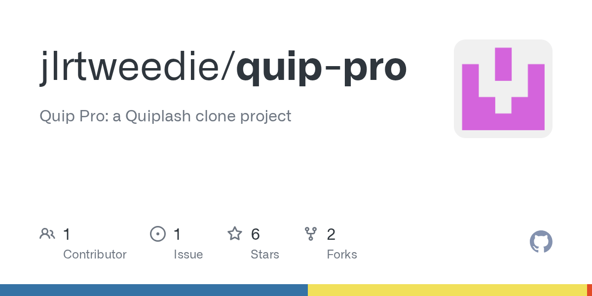 GitHub jlrtweedie/quippro Quip Pro a Quiplash clone project
