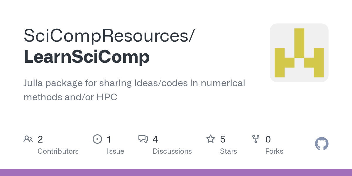 GitHub Julia package for sharing ideas