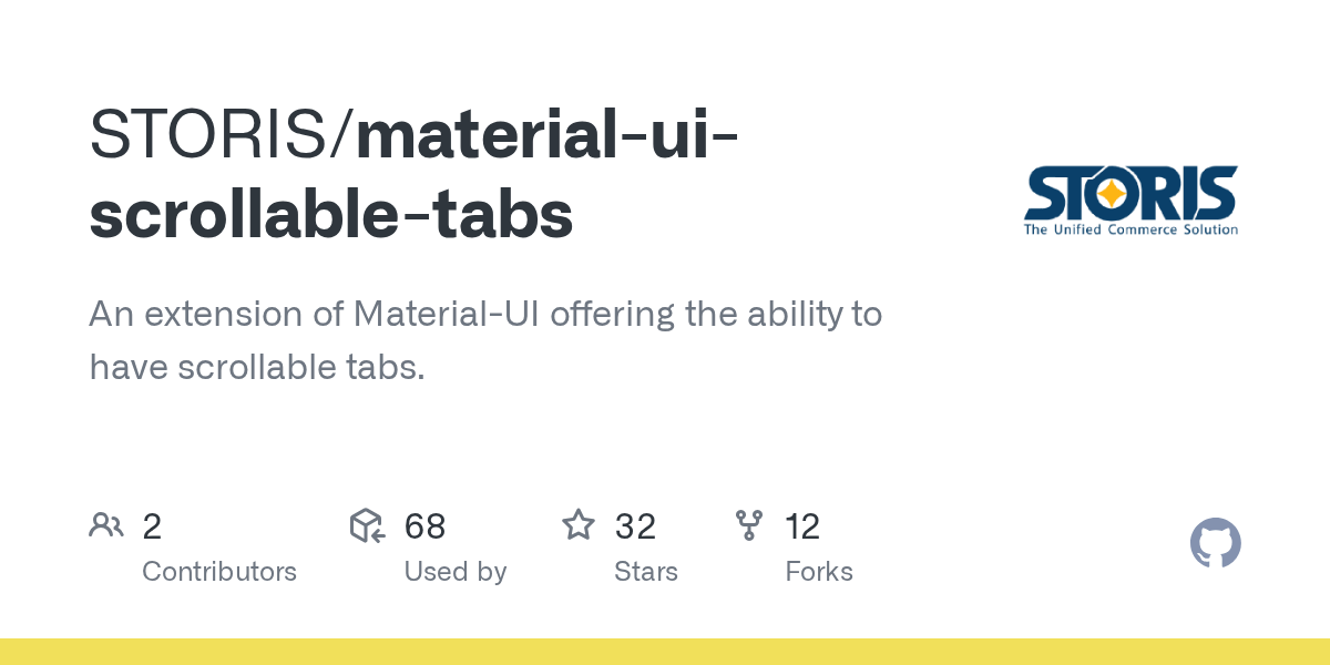 materialuiscrollabletabs/README.md at master · STORIS/materialui