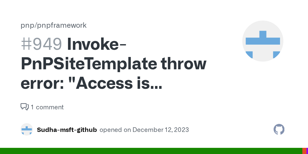 InvokePnPSiteTemplate throw error "Access is denied" for these fields