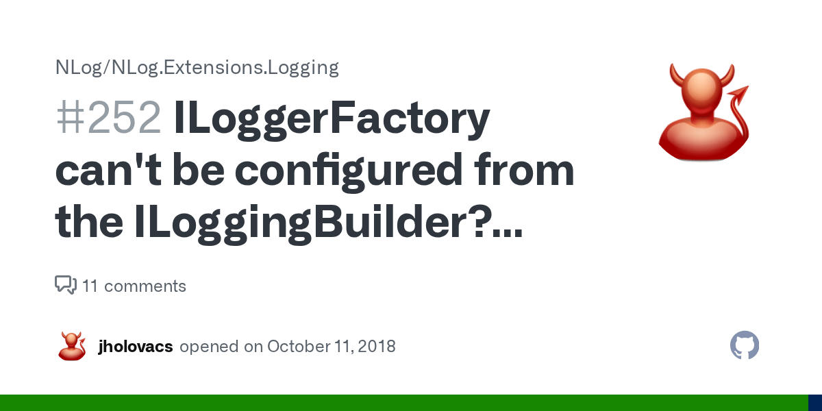 ILoggerFactory can't be configured from the ILoggingBuilder? And static