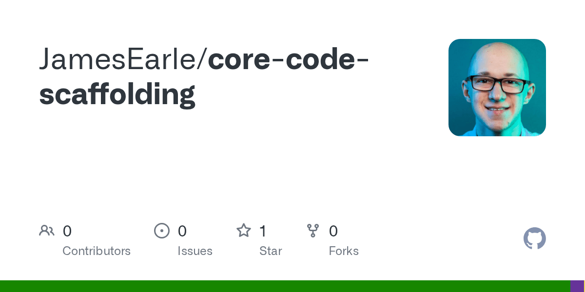 GitHub JamesEarle/corecodescaffolding