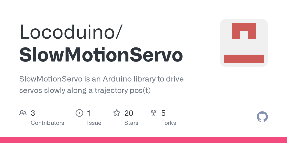 GitHub Locoduino/SlowMotionServo SlowMotionServo is an Arduino library to drive servos slowly