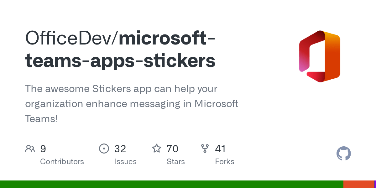 GitHub OfficeDev/microsoftteamsappsstickers The awesome Stickers
