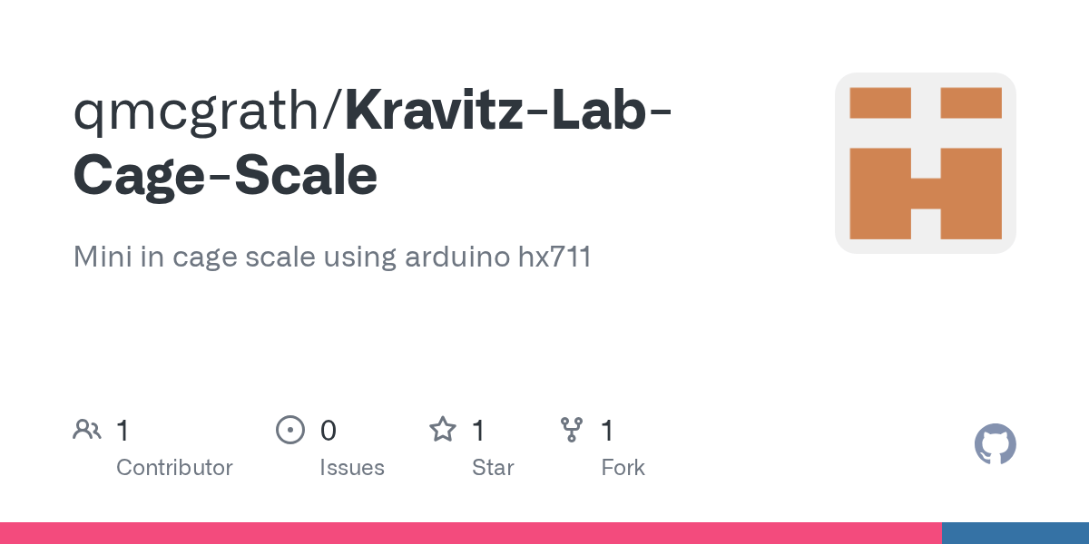GitHub qmcgrath/KravitzLabCageScale Mini in cage scale using