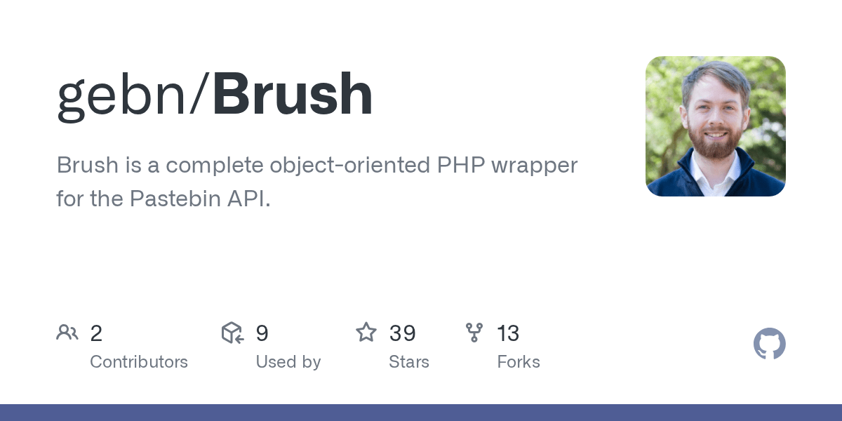 GitHub gebn/Brush Brush is a complete objectoriented PHP wrapper