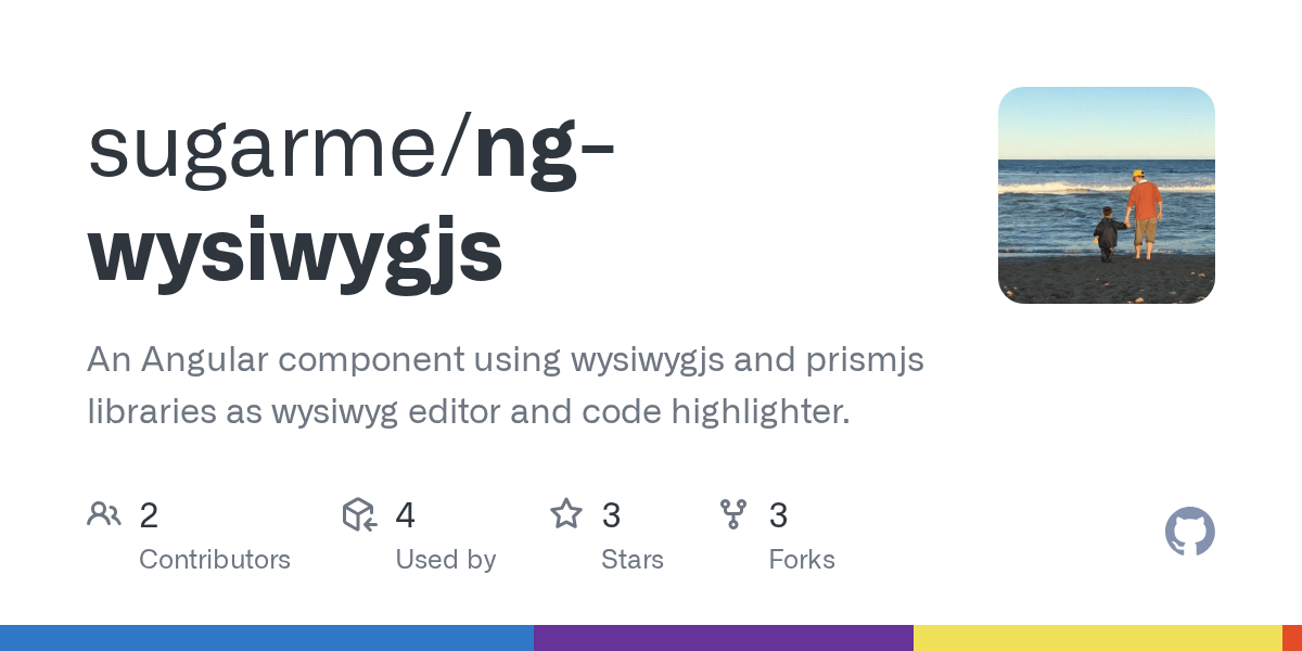 GitHub sugarme/ngwysiwygjs An Angular component using wysiwygjs and prismjs libraries as