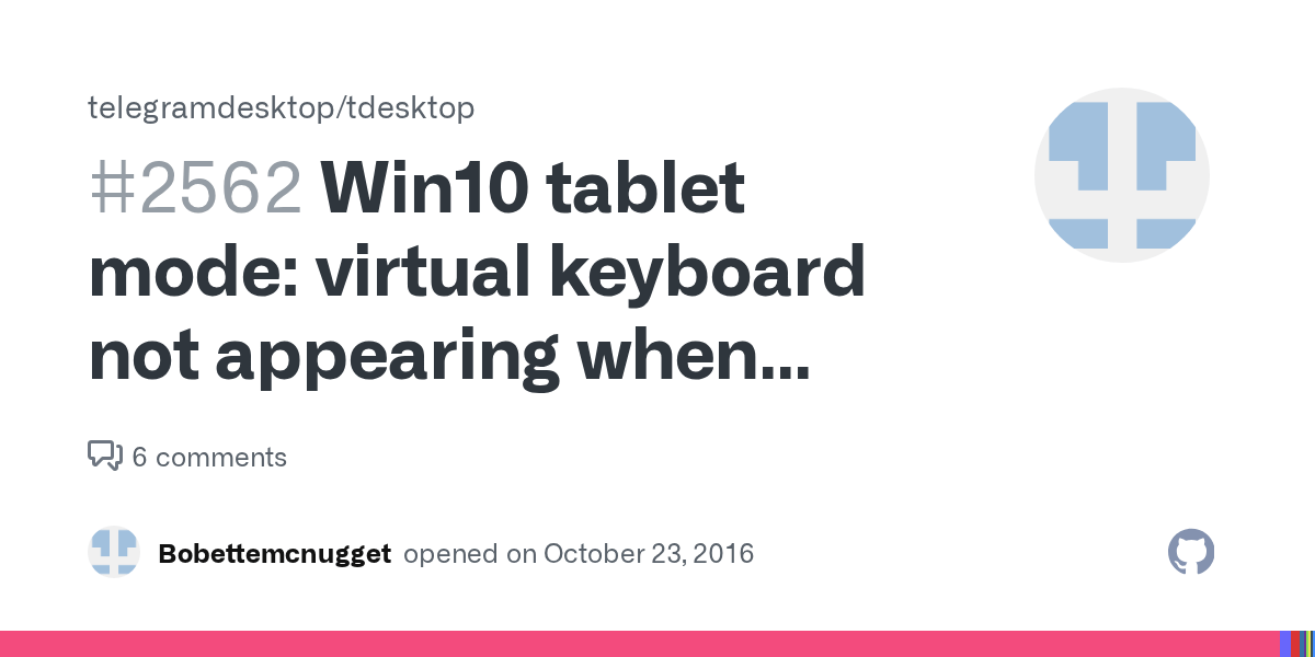 Win10 tablet mode virtual keyboard not appearing when selecting text