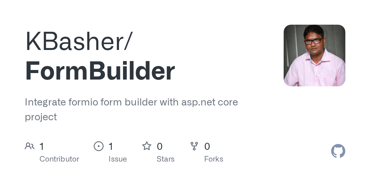 GitHub KBasher/FormBuilder Integrate formio form builder with asp