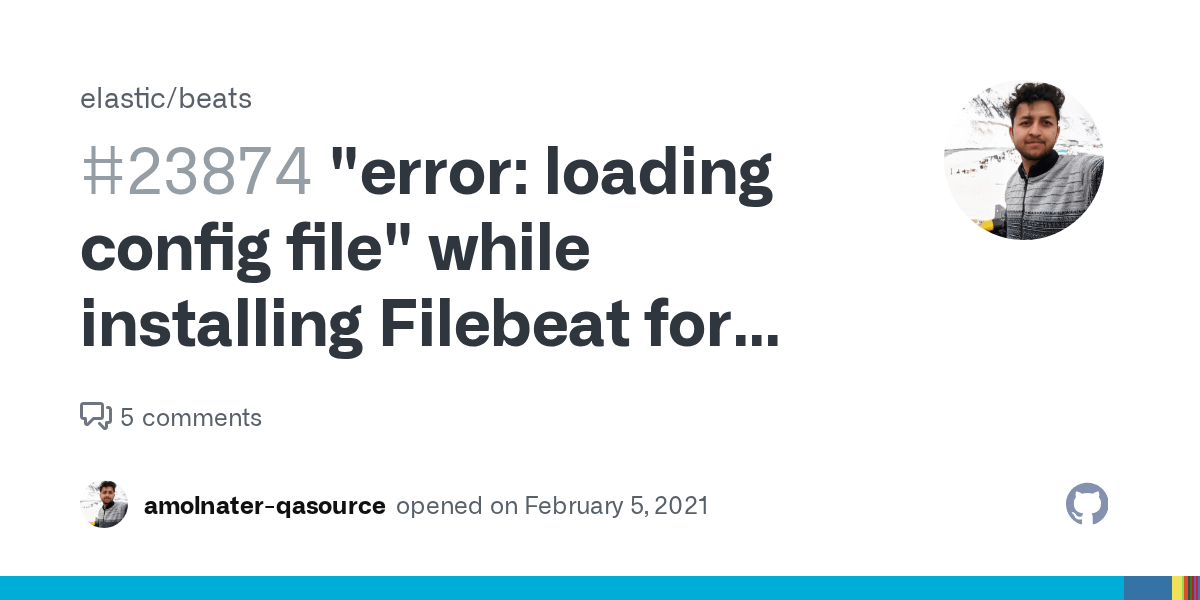 "error loading config file" while installing Filebeat for MAC. · Issue 23874 · elastic/beats
