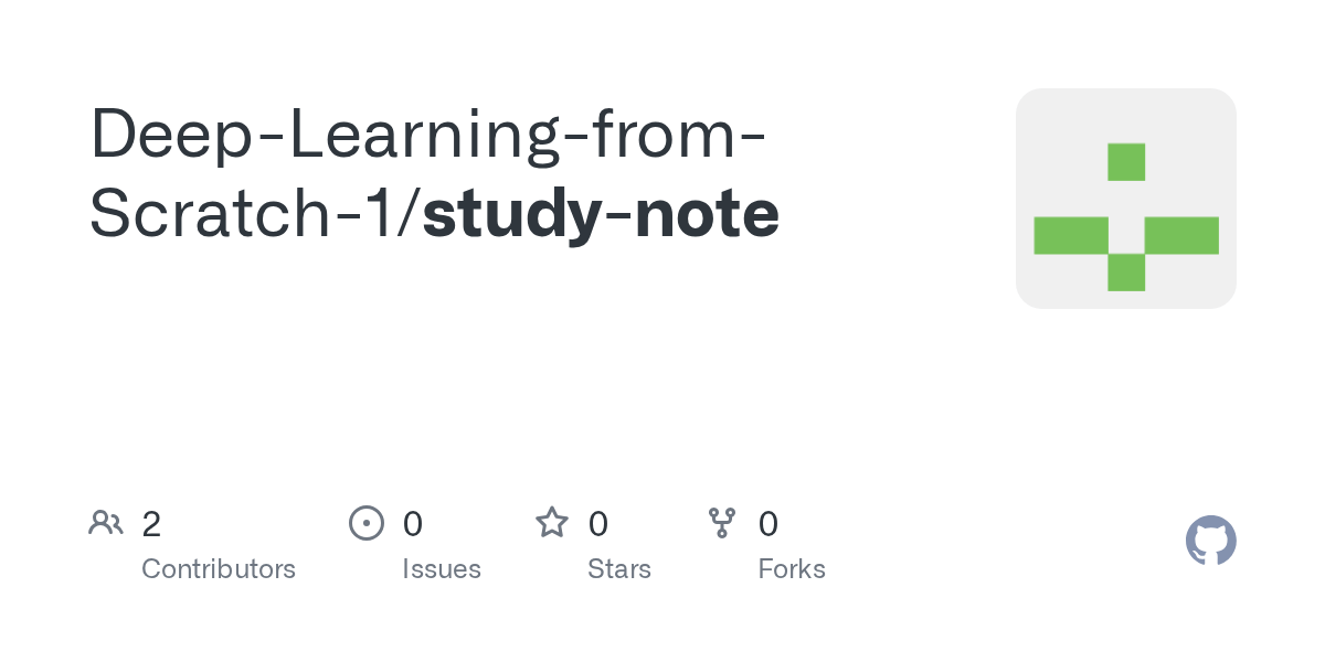 GitHub DeepLearningfromScratch1/studynote