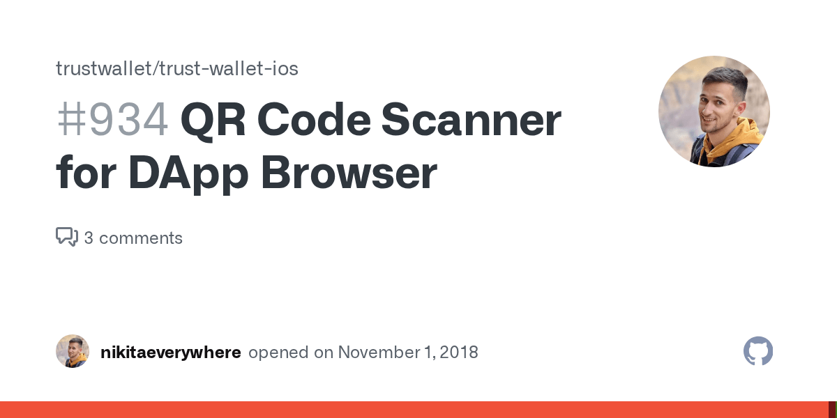 QR Code Scanner for DApp Browser · Issue 934 · trustwallet/trust