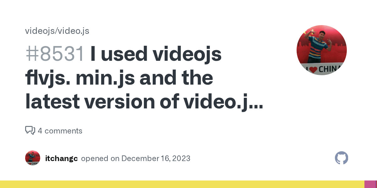 I used videojs flvjs. min.js and the latest version of video.js with an