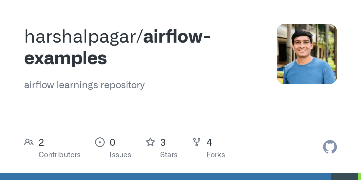 GitHub harshalpagar/airflowexamples airflow learnings repository