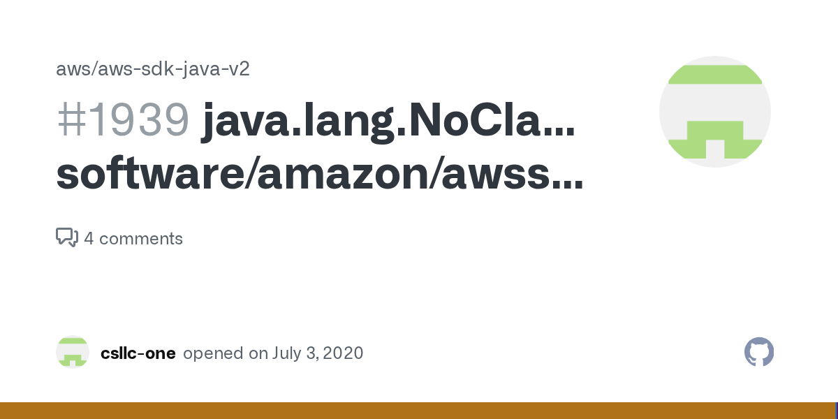 java.lang.NoClassDefFoundError software/amazon/awssdk/utils/Validate