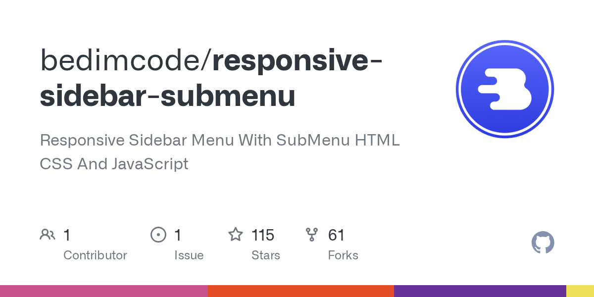 GitHub bedimcode/responsivesidebarsubmenu Responsive Sidebar Menu