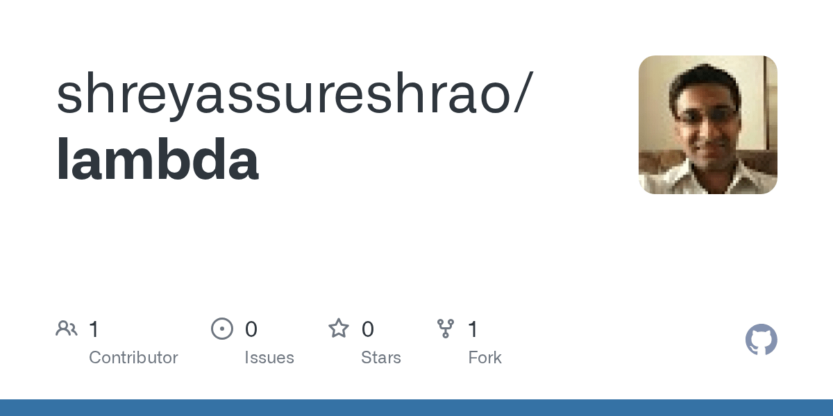lambda/template.yaml at main · shreyassureshrao/lambda · GitHub