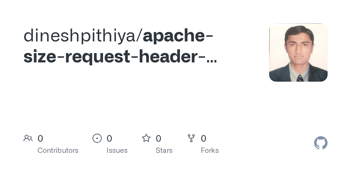 GitHub dineshpithiya/apachesizerequestheaderfieldexceedsserver