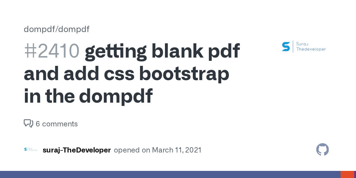 getting blank pdf and add css bootstrap in the dompdf · Issue 2410