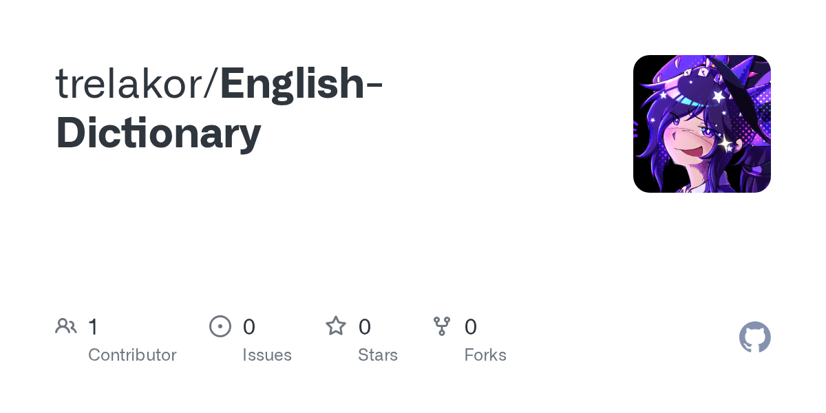 GitHub trelakor/EnglishDictionary