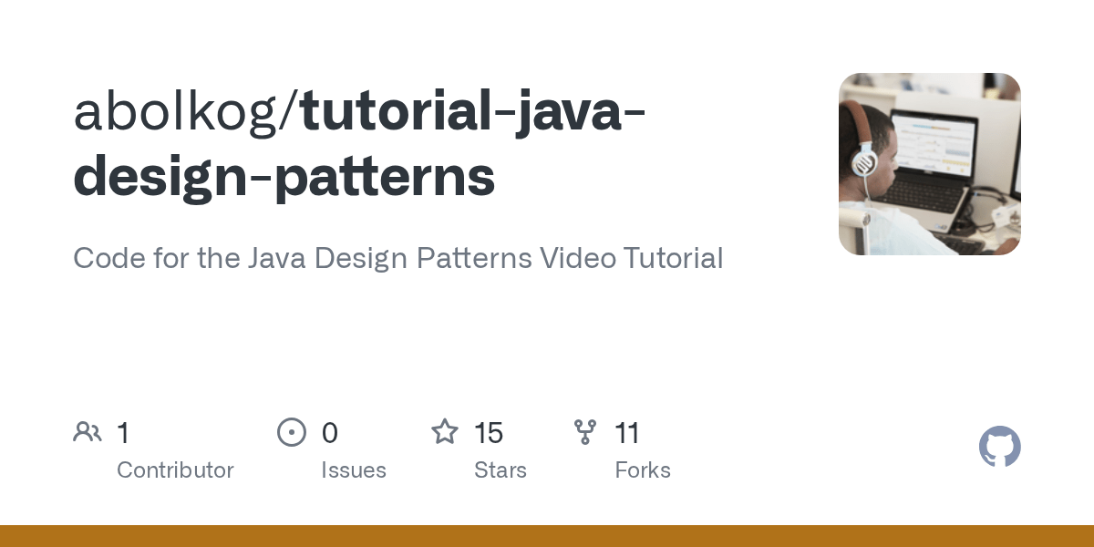 GitHub abolkog/javadesignpatterns Code for the Java Design