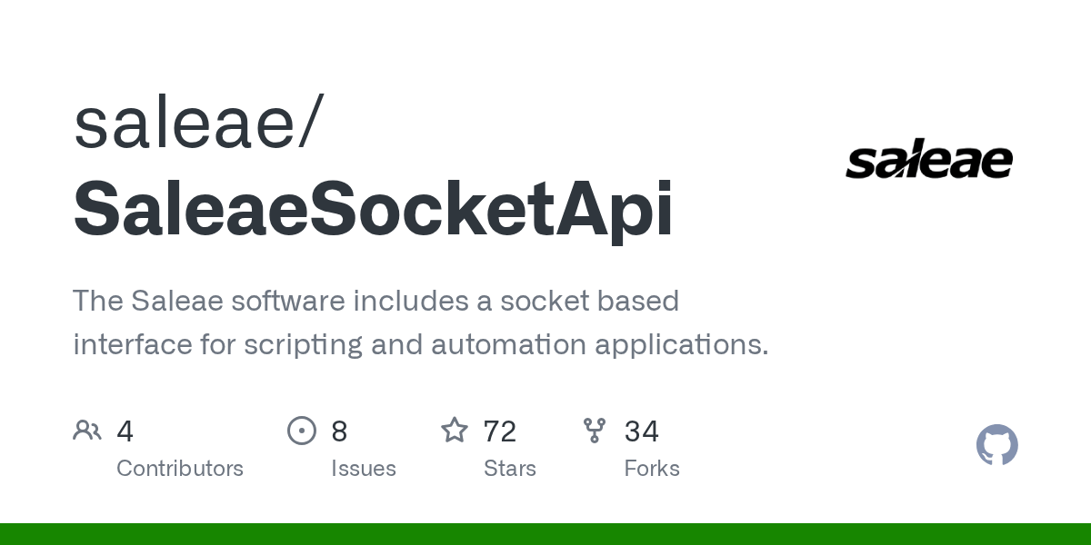 GitHub saleae/SaleaeSocketApi The Saleae software includes a socket