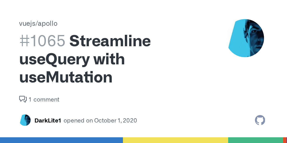 Streamline useQuery with useMutation · Issue 1065 · vuejs/apollo · GitHub