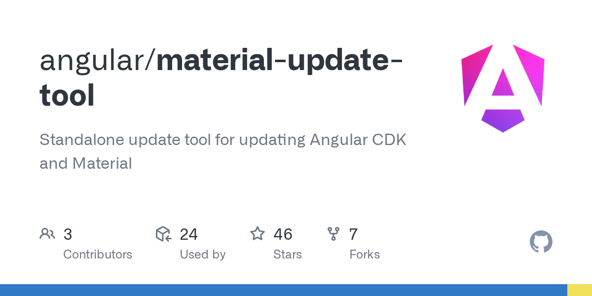 GitHub angular/materialupdatetool Standalone update tool for